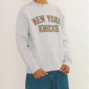 NEW YORK KNICKS COLLEGIATE CREWNECK - GREY size Medium